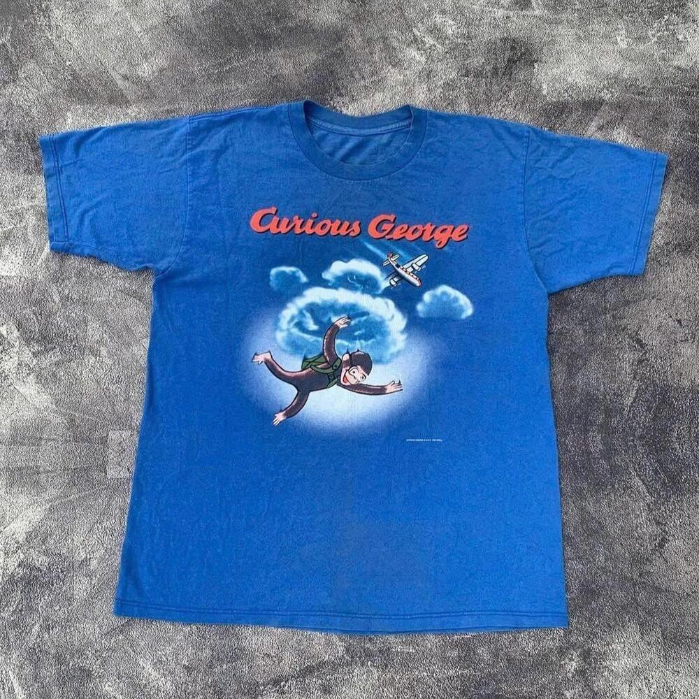 1990 Curious George Cartoon Tee Cartoon
